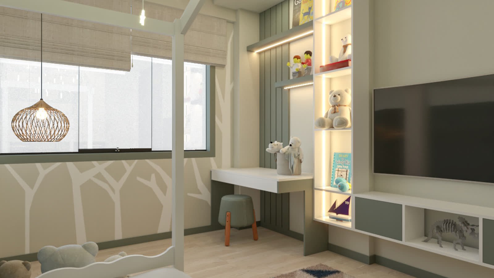Sala y Comedor ON, interiorismo en Cajamarca, visualización de anteproyecto de HK BLUE GREEN — imagen 4 de 4