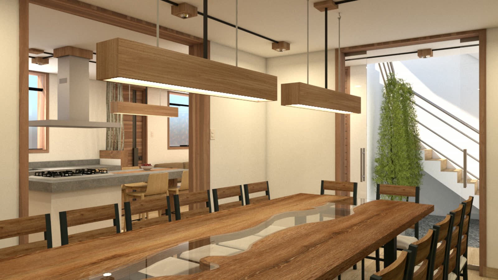 Casa Urrelo, vivienda e interiorismo en Cajamarca, visualización de anteproyecto de HK BLUE GREEN — imagen 4 de 5