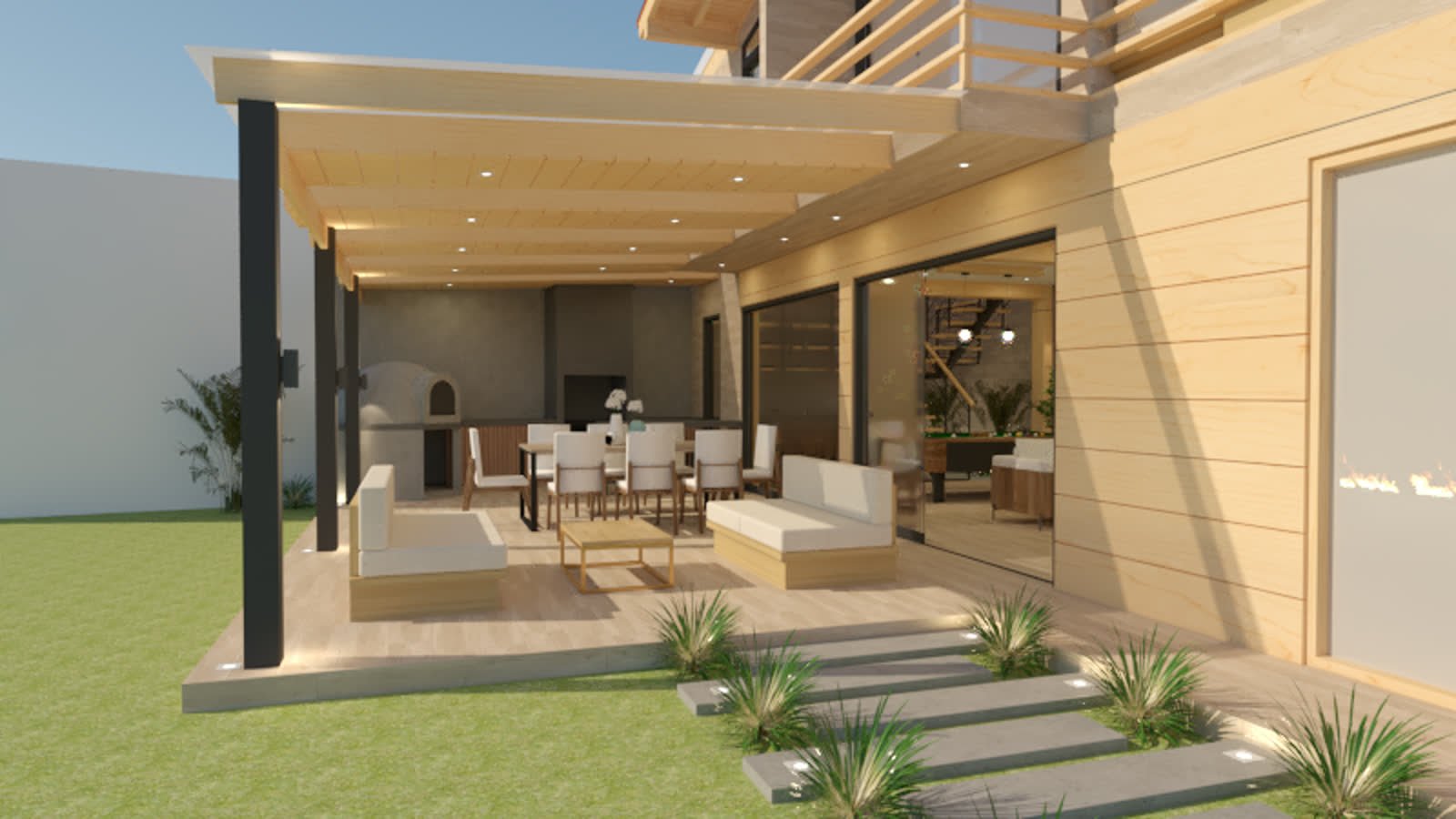Chalet YD, vivienda unifamiliar en Cajamarca, visualización de anteproyecto de HK BLUE GREEN — imagen 6 de 6
