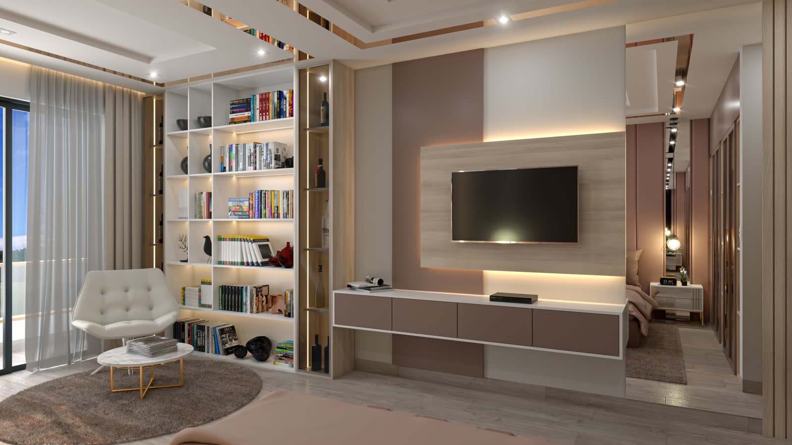 Dormitorio Rose, dormitorio en Cajamarca, visualización de anteproyecto de HK BLUE GREEN — imagen 2 de 4