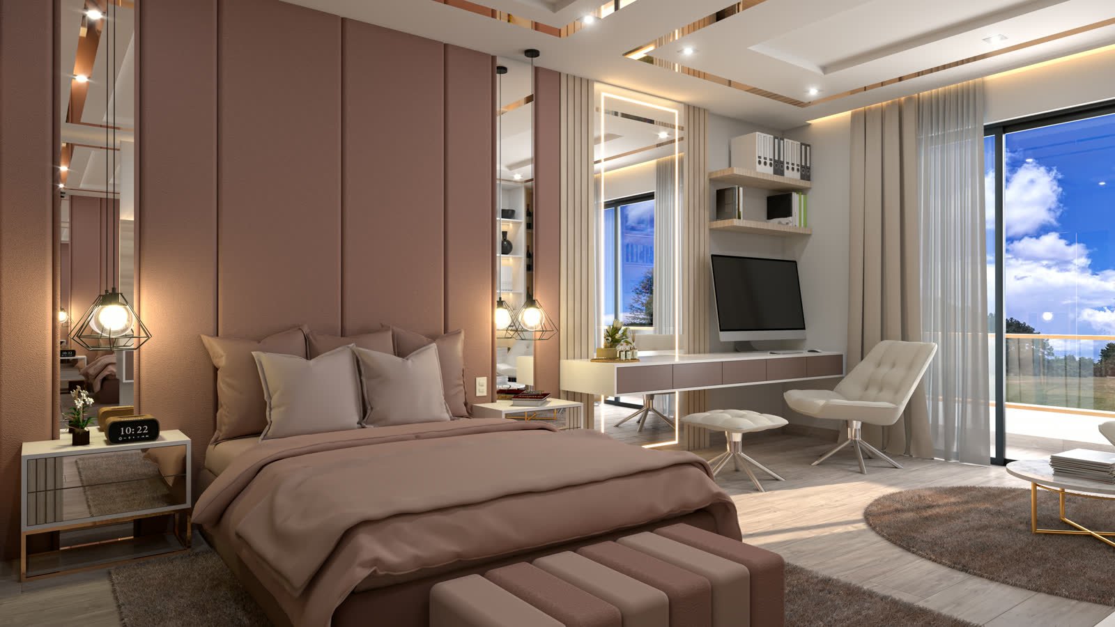 Dormitorio Rose, dormitorio en Cajamarca, visualización de anteproyecto de HK BLUE GREEN — imagen 3 de 4