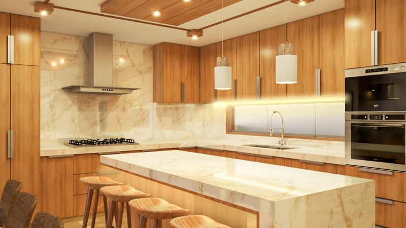 Departamento Alfaro, interiorismo en Cajamarca, visualización de anteproyecto de HK BLUE GREEN