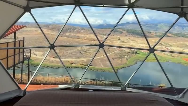 NamoraDomo, hospedaje en domos en Namora, Cajamarca, obra construida de HK BLUE GREEN
